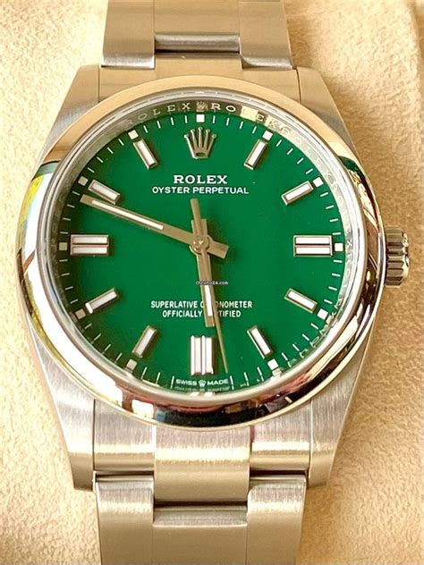 green face rolex oyster|Rolex Oyster perpetual 36mm green.